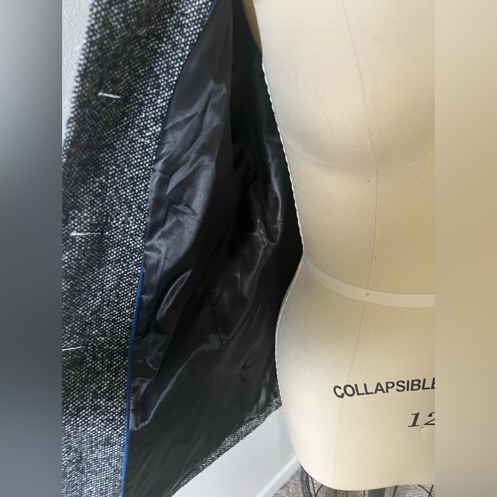 Kensie Black and White Tweed Trench Coat 🧥 - Picture 13 of 15